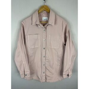 DU/ER Pimlico Performance Shacket Jacket Pink S Small Stretch Cotton Twill